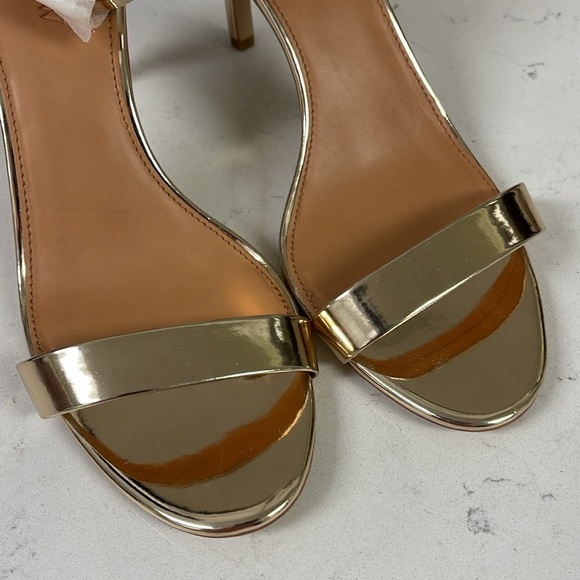 J. Crew Gold Metallic High-Heel Sandals, Ankle Straps, Size 9 1/2” New - Picture 7 of 16